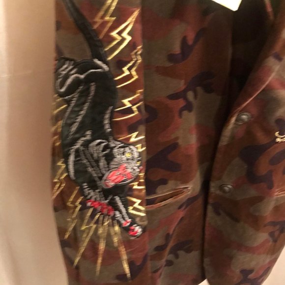 SUPER RARE amazing y2k Ed hardy camouflage velvet jacket! - Picture 8 of 11